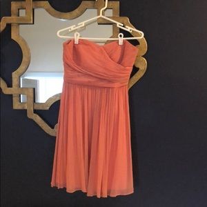 J. Crew coral bridesmaid dress